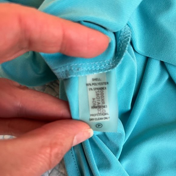 Calvin Klein Blue Belted Shirt Dress  - Long Sleeve Button Front - Size 8 Med - Picture 7 of 7
